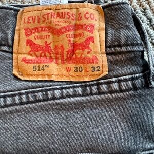 Levi's Gray Slim Straight Jeans with Iconic Leather Patch